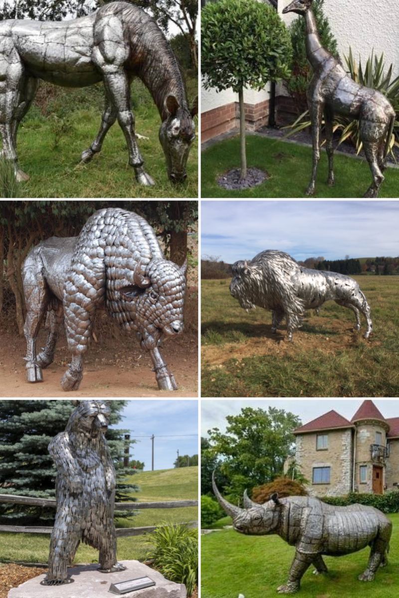 stainless steel bear statue (1)