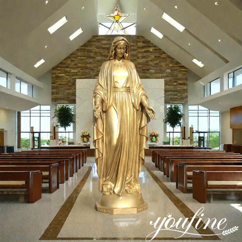 bless virgin mary statue for church