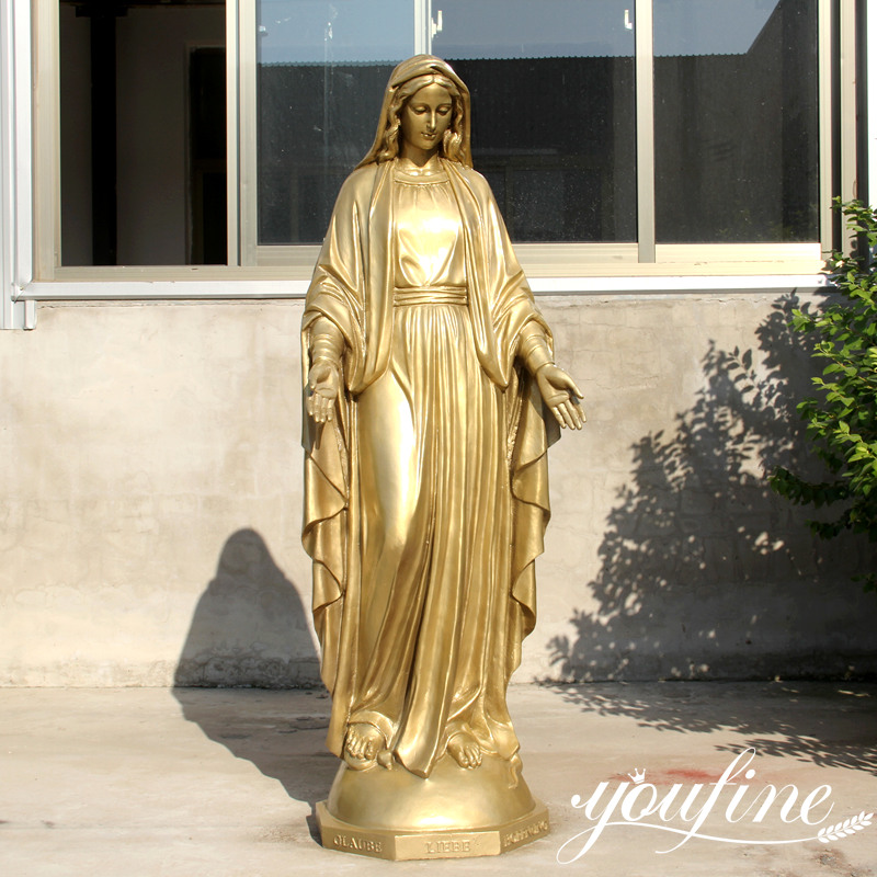 bronze virgin mary for church