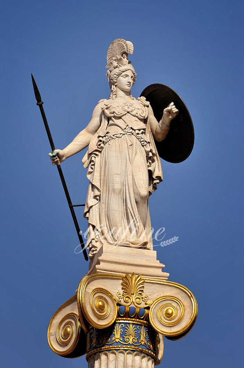 Famous Greek Goddess of Wisdom Athena Marble Sculpture