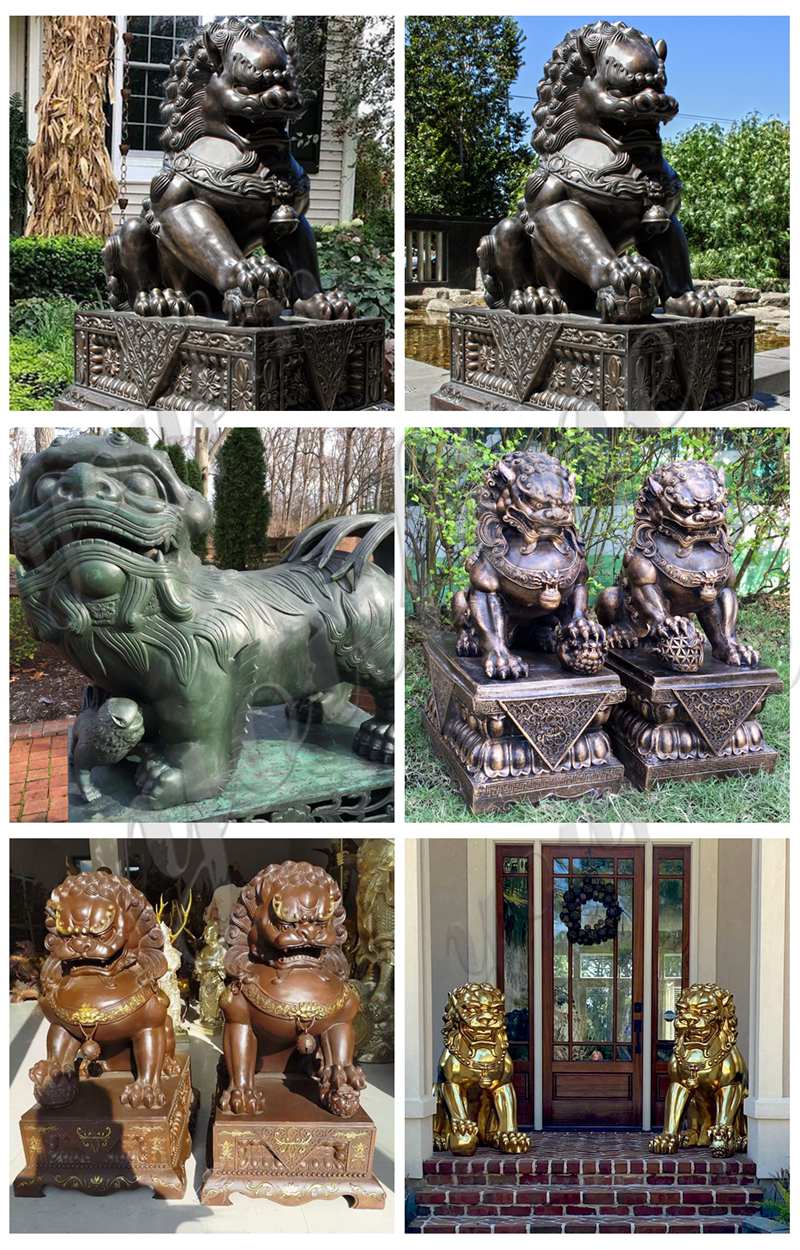 Antique-Life-Size-Bronze-Foo-Dogs-