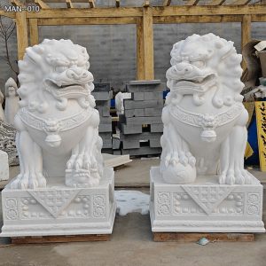 marble foo dog statue (2)