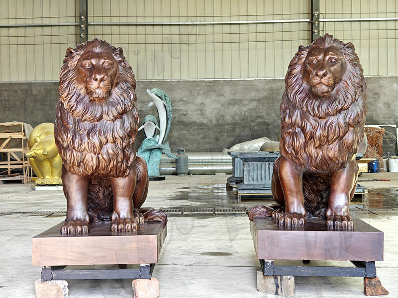 bronze-lion-statue-