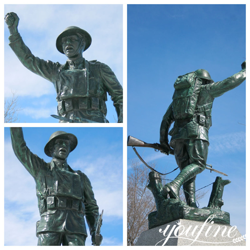 bronze soldier memorial statue