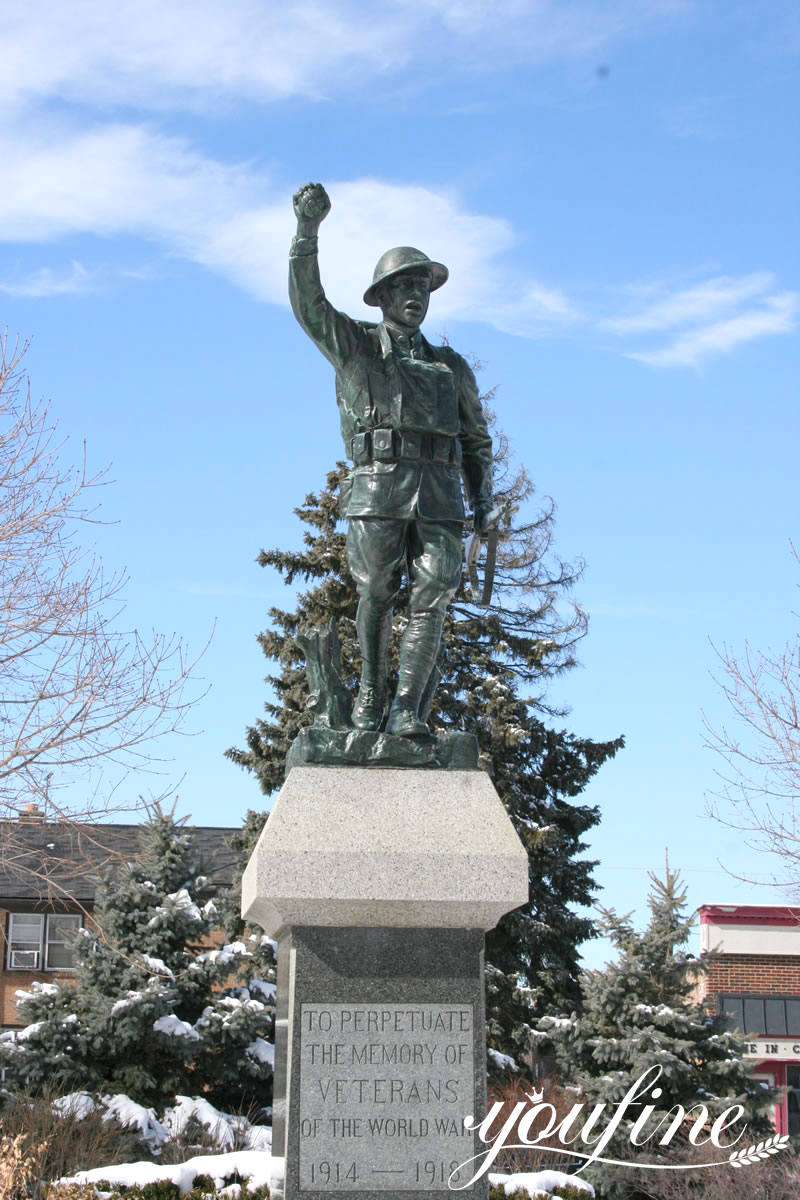 bronze military statue