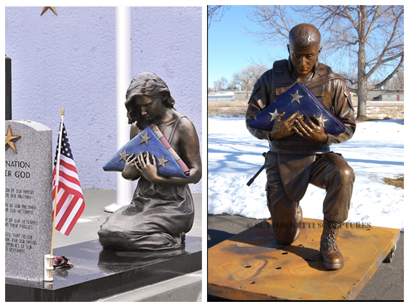 bronze military memorial