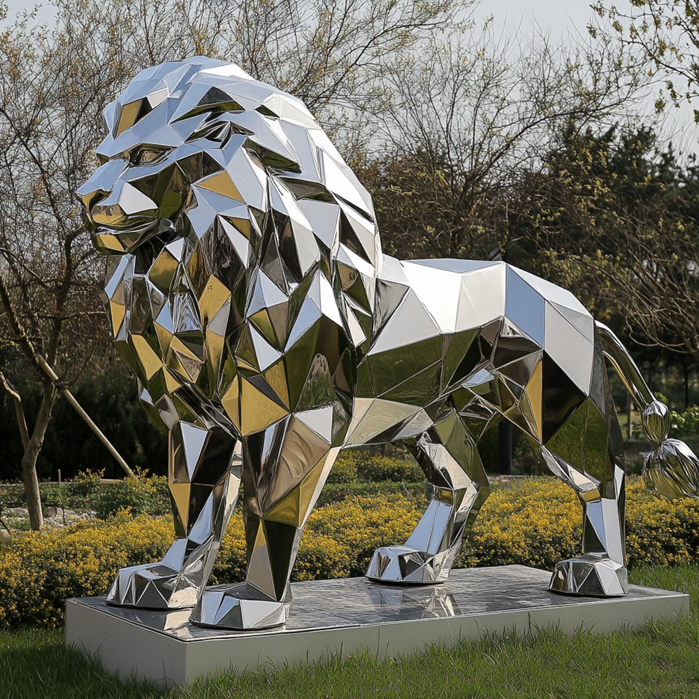 park decor geometric animal sculpture