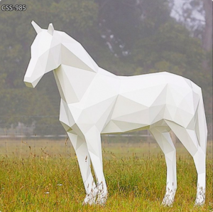 Geometric Horse Sculpture