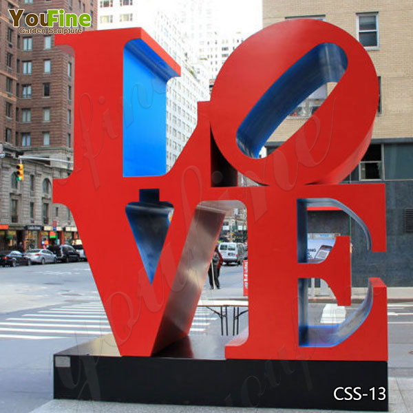 Contemporary Outdoor Stainless Steel Love Sculptures for Sale