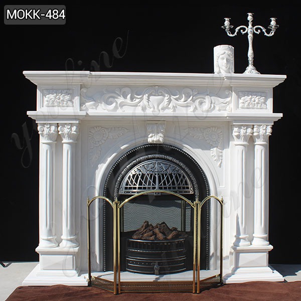 Exquisite Customized Hand carved French Design Marble Fireplace Supplier