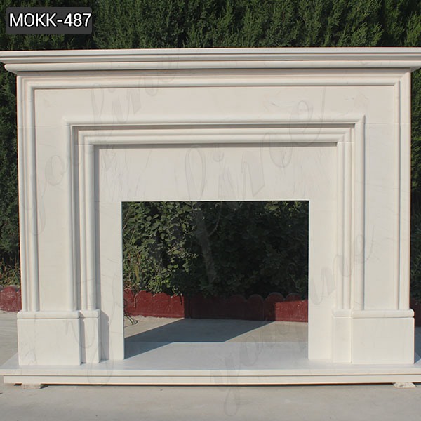 Simple Modern Stone Design White Outdoor Stone Fireplace for Sale