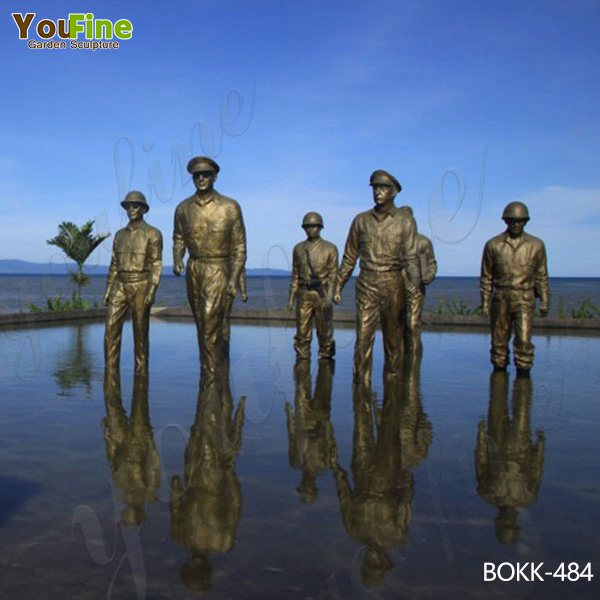 Famous Custom Bronze MacArthur Landing Memorial Statue Replica Manufacturer BOKK-484