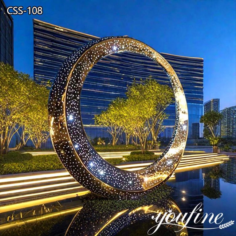 large metal ring sculpture