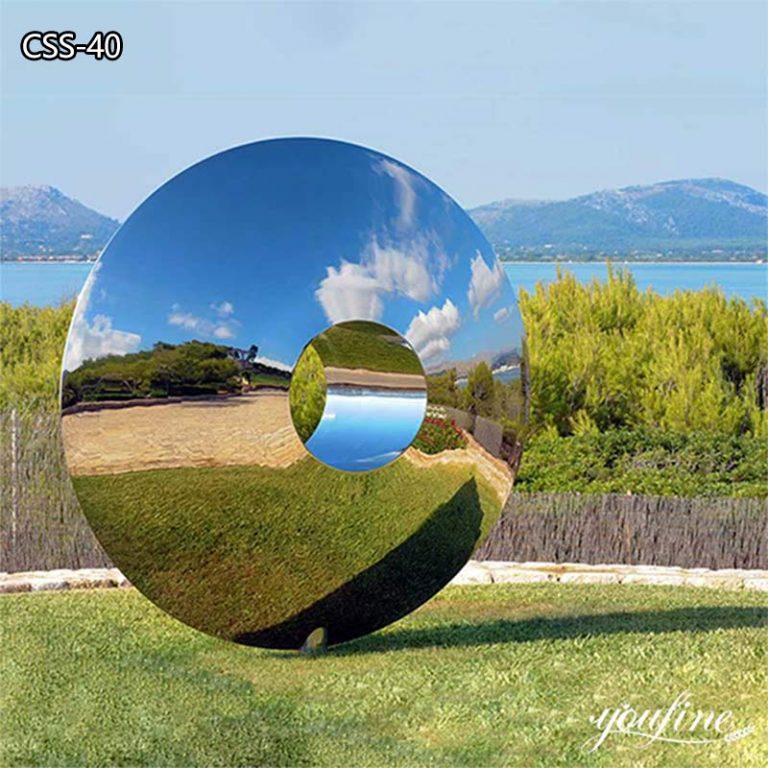 Large Outdoor Mirror Polished Stainless Steel Sculptures for Sale