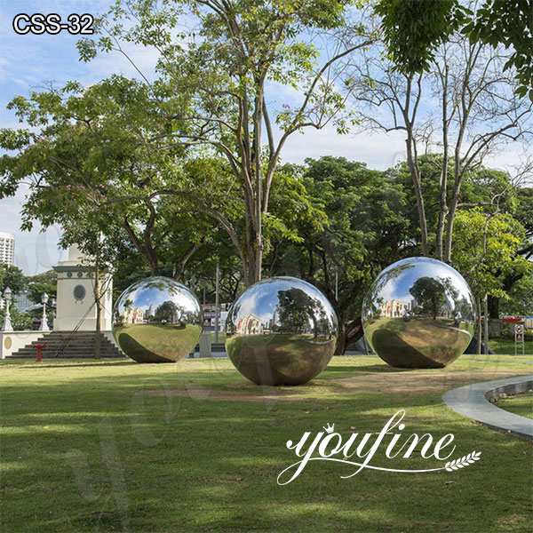 High Polished Modern Stainless Steel Ball Sculpture for Garden Suppliers