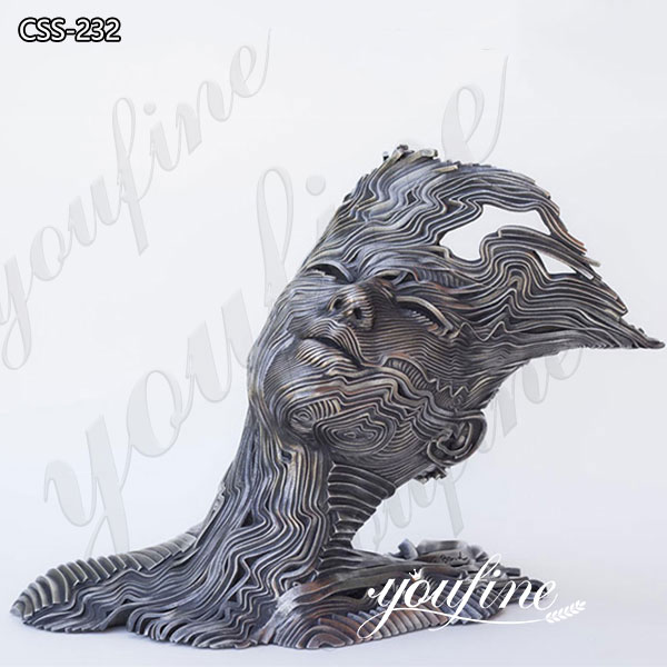 Stainless Steel Human Figure Metal Sculpture by Gil Bruvel