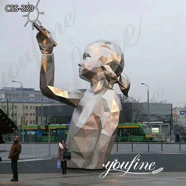 Stainless Steel Figure Sculpture Large Metal Sculptures for Sale