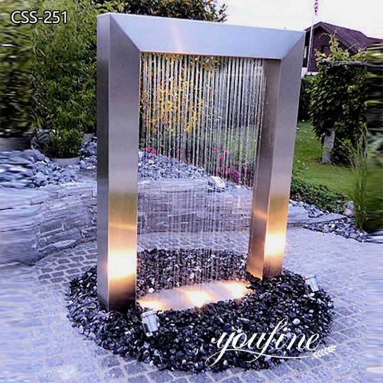 Garden Stainless Steel Water Feature Sculpture for Sale