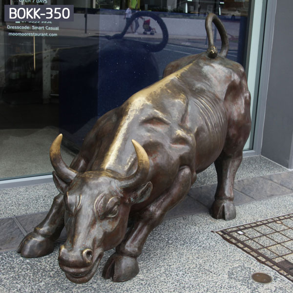 Life Size Wall Street Charging Bull Statue