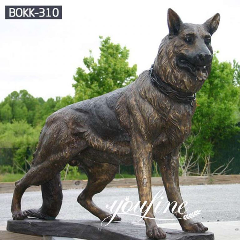 Vivid Life Size Bronze Dog Statue for Sale BOKK-310