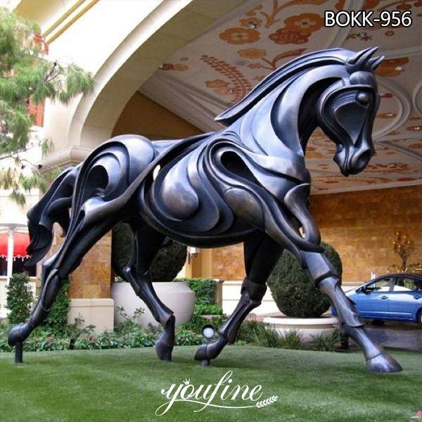 Large Modern Bronze Abstract Brentina Horse Statue from Supply Factory BOKK-956Large Modern Bronze Abstract Brentina Horse Statue from Supply Factory BOKK-956