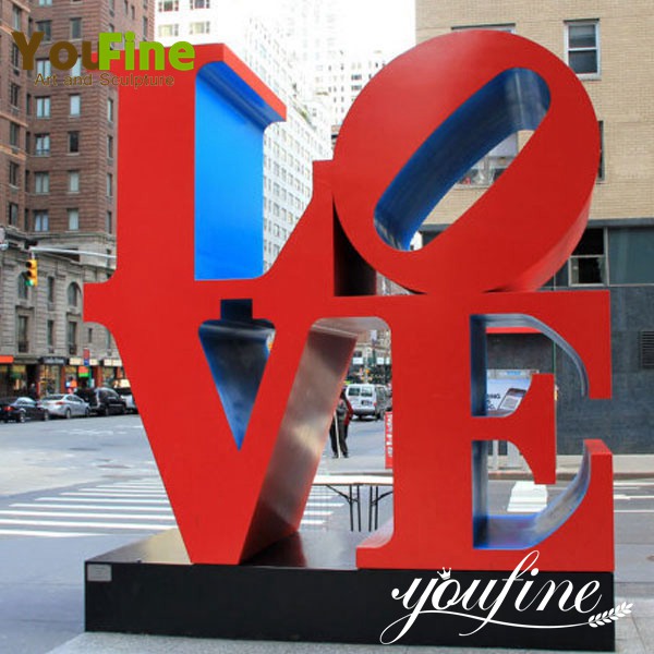 Modern Metal Stainless Steel Love Sculpture Decoration