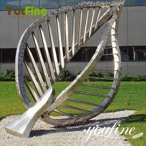 Garden Large Stainless Steel Metal Leaf Sculpture for Sale