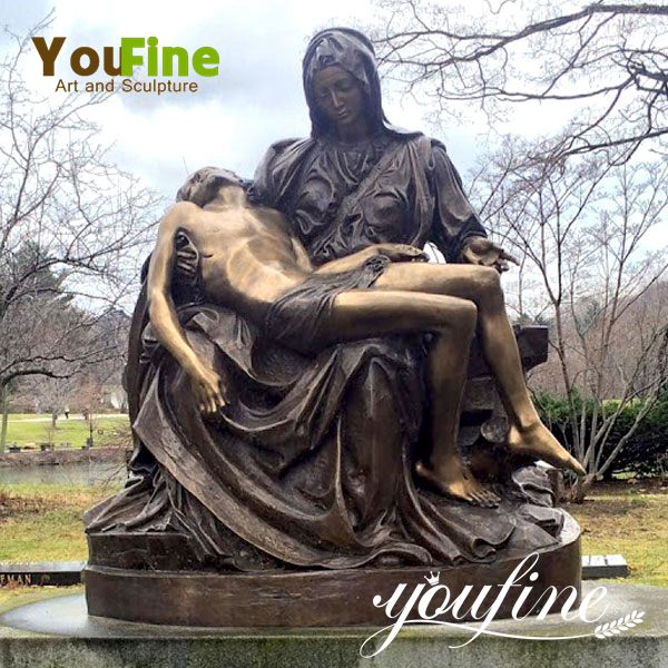 Life Size Religious Bronze Pieta Sculpture for Sale