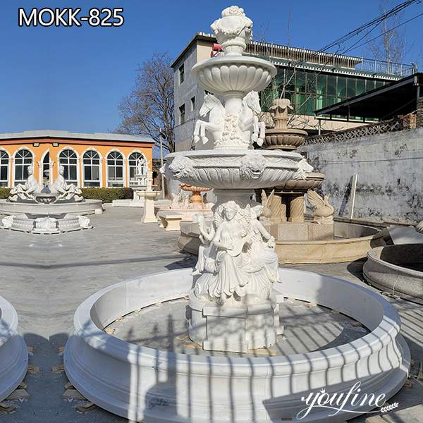 Natural White Marble Water Fountain for Garden for Sale MOKK-825 (2)