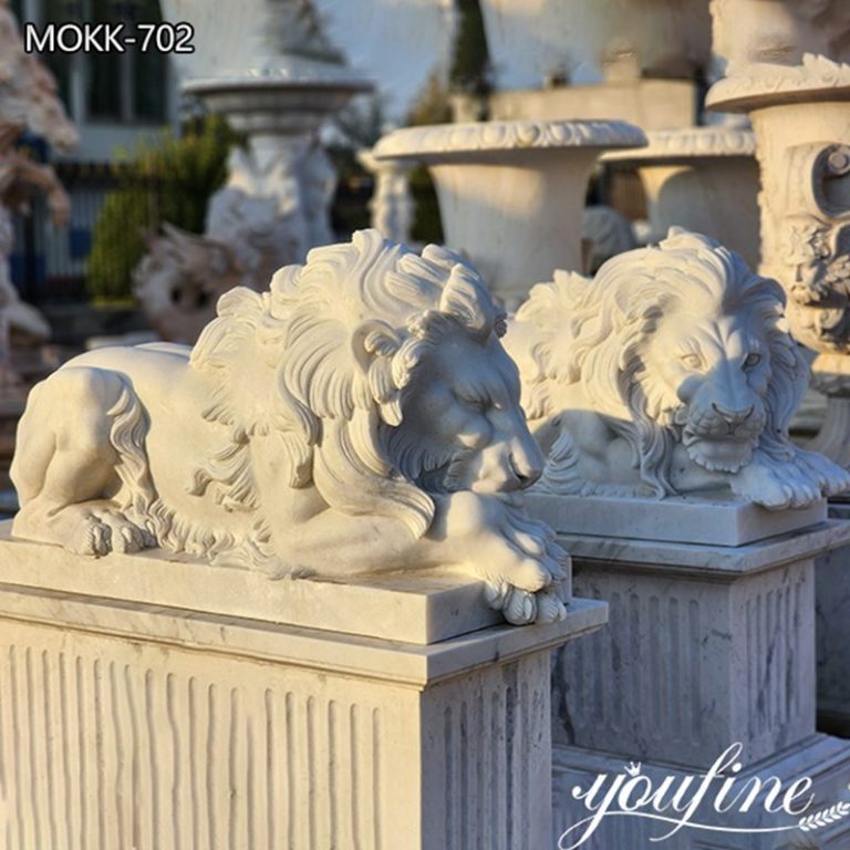 sleeping lion statue-YouFine Sculpture