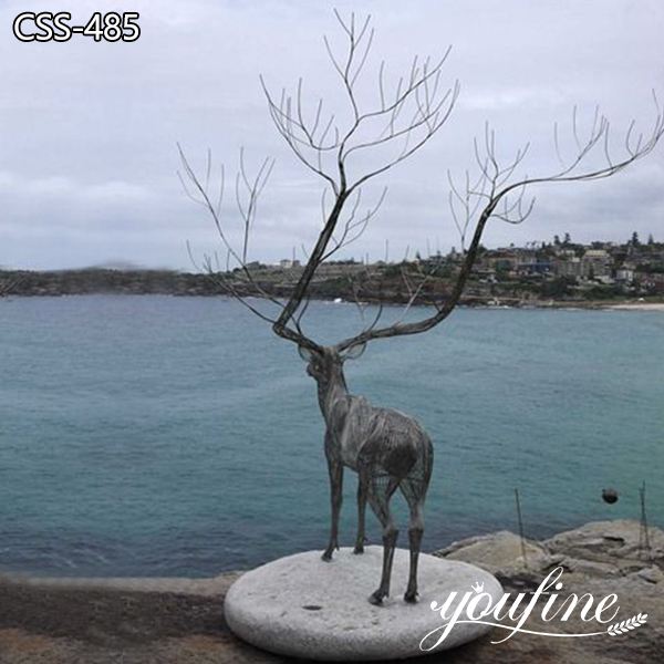 Modern Large Metal Deer Sculpture Outdoor Decor for Sale CSS-485 (2)