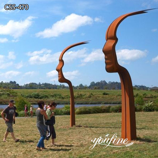 Modern Rusty Garden Sculpture Outdoor Decor for Sale CSS-470