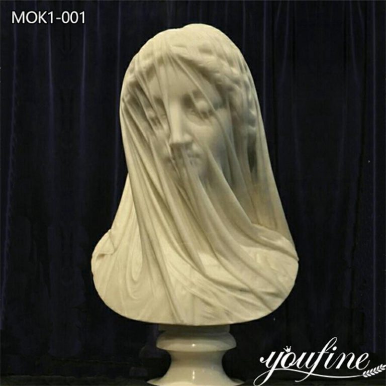 veiled virgin marble sculpture-YouFine Sculpture