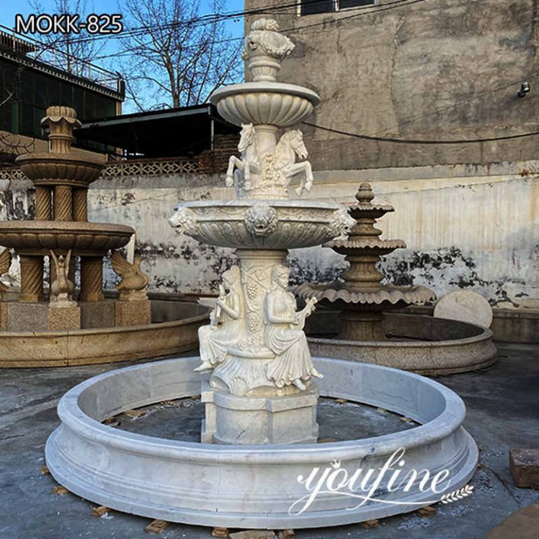 Natural Marble Outdoor Decorative Fountain supplier