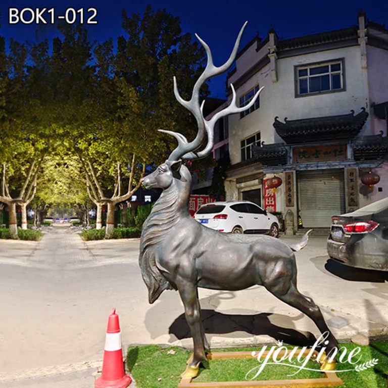 Life-size Casting Bronze Elk Statue Garden Decoration Wholesale