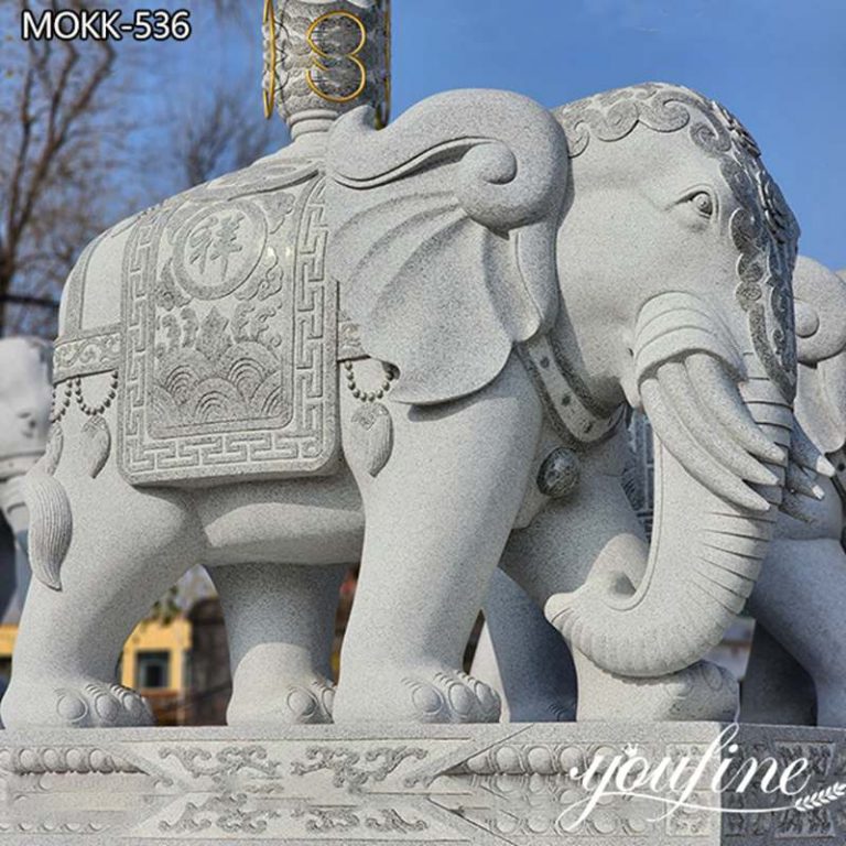 marble elephant statue big-YouFine Sculpture