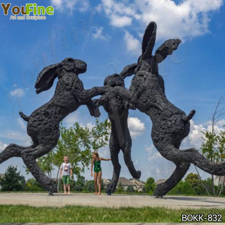 Large Outdoor Bronze Rabbit Statues Factory supplier