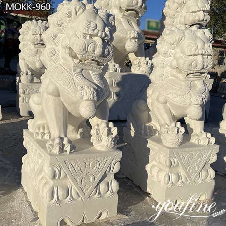 large outdoor foo dog statues-YouFine sculpture