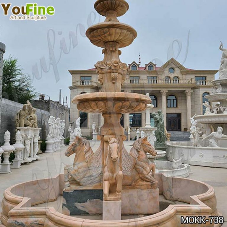 outdoor marble fountain-YouFine sculpture