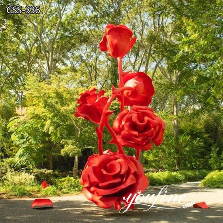 large metal flower sculpture-YouFine Sculpture