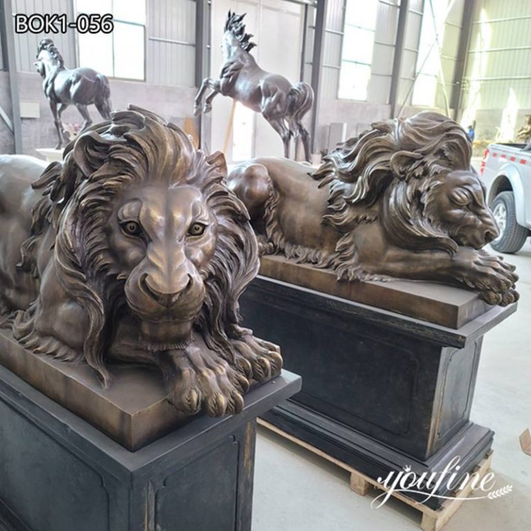 life-size bronze lion statue-YouFine Sculpture