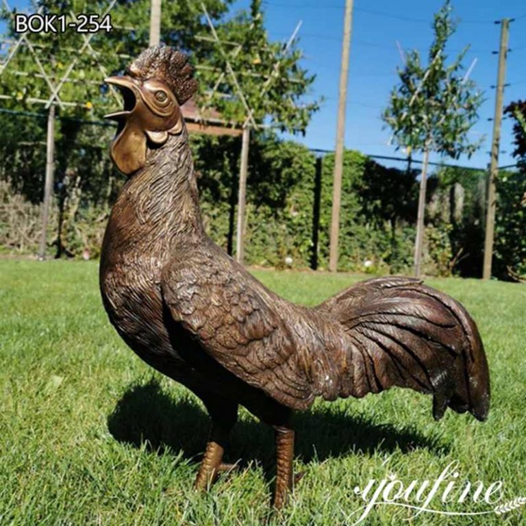 bronze rooster statue-YouFine Sculpture