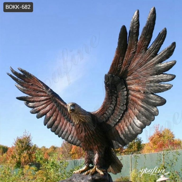 Life Size Outdoor Bronze Eagle Statue for Sale BOKK-682