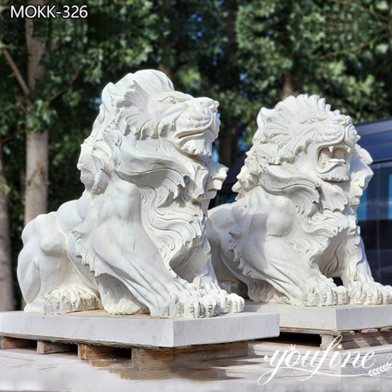 marble lion statue-YouFine Sculpture