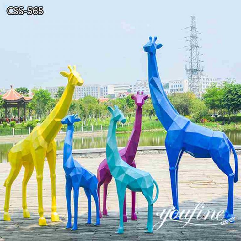 metal giraffe garden sculpture for sale-YouFine Sculpture