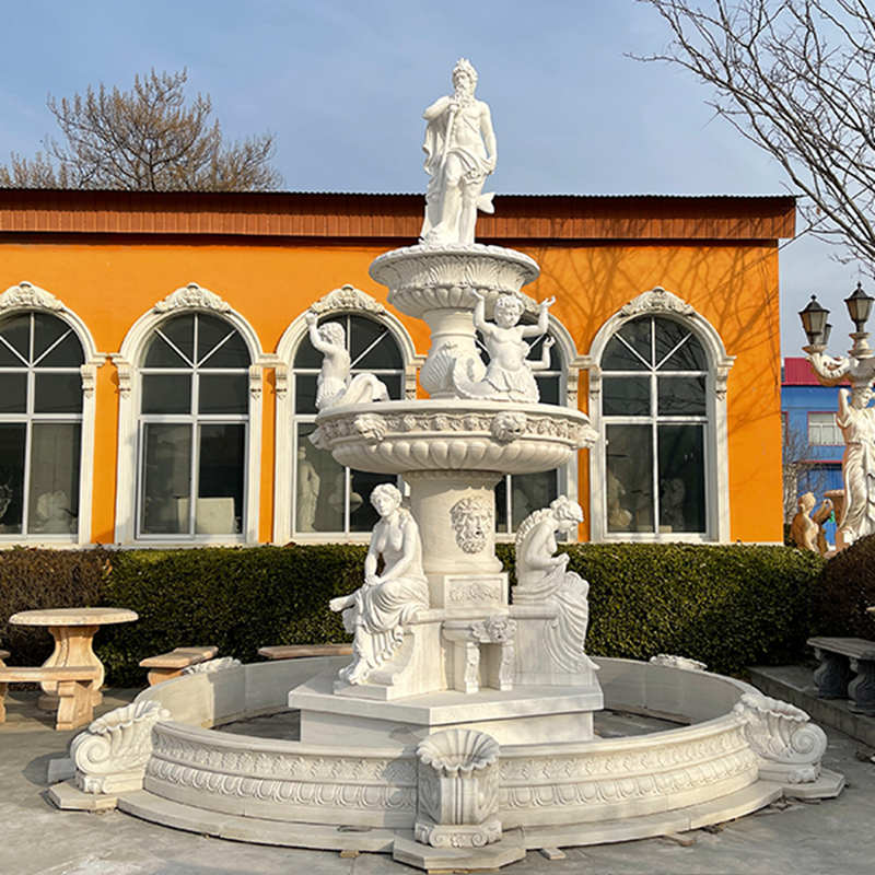 Marble Neptune Rome fountain-YouFine Sculpture