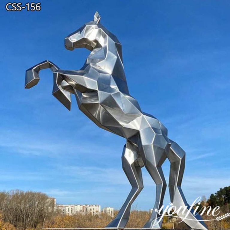 stainless steel horse sculpture-YouFine Sculpture