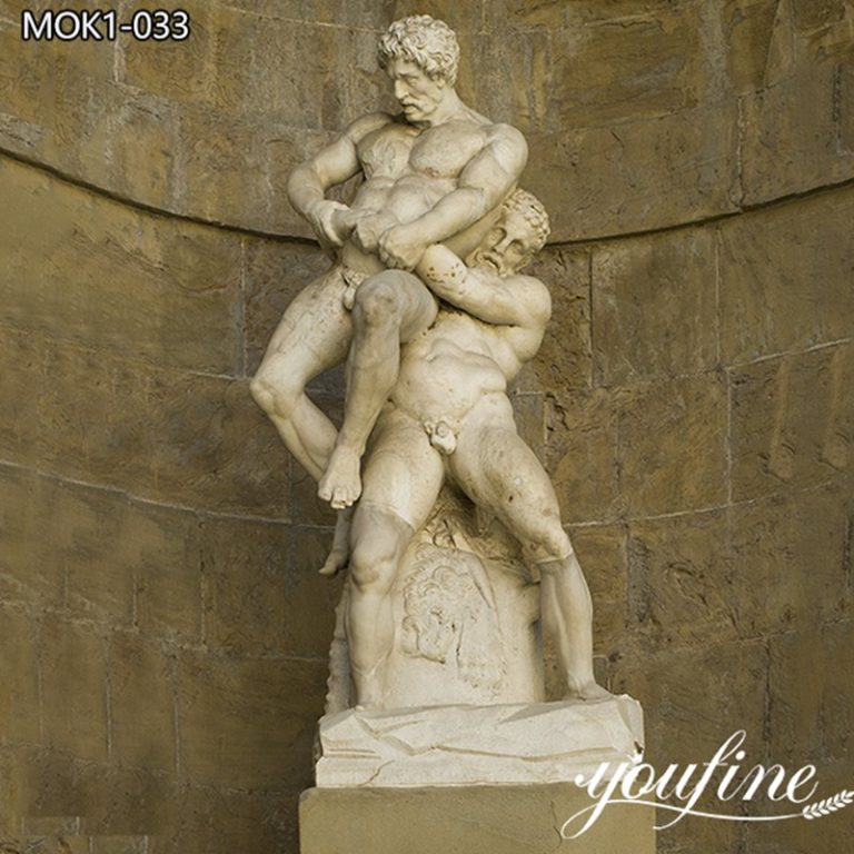 marble Hercules and Antaeus statue (11)