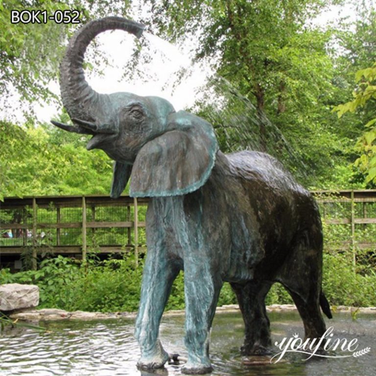 bronze elephant fountain