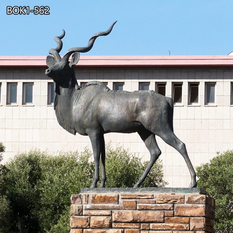 bronze kudu statue